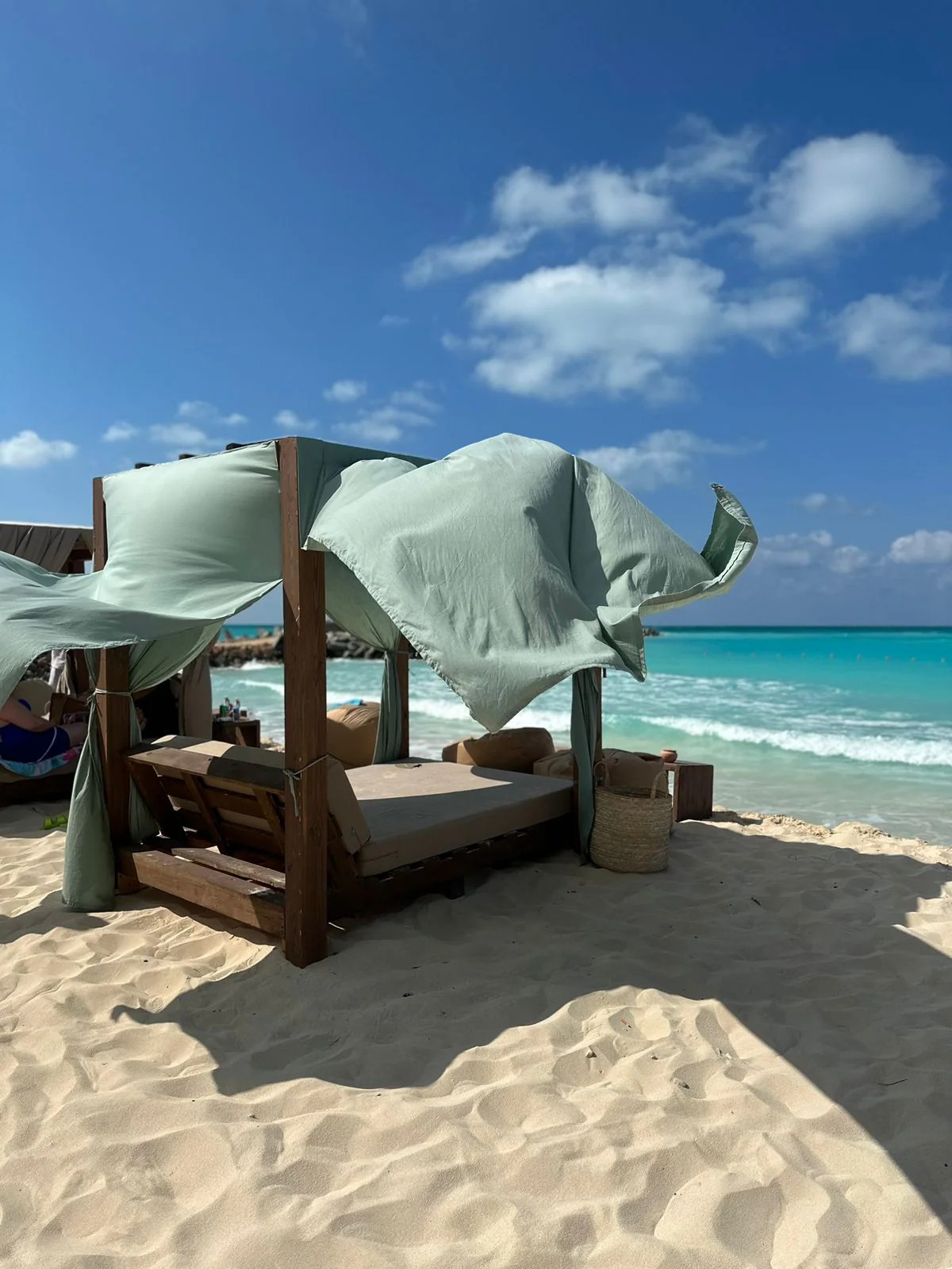 Beach cabana by the sea