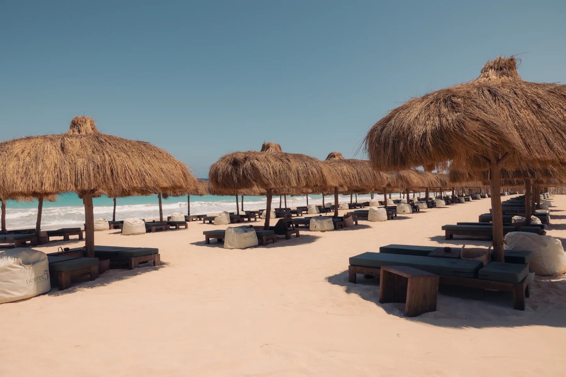 Route 5 Beach umbrella field view