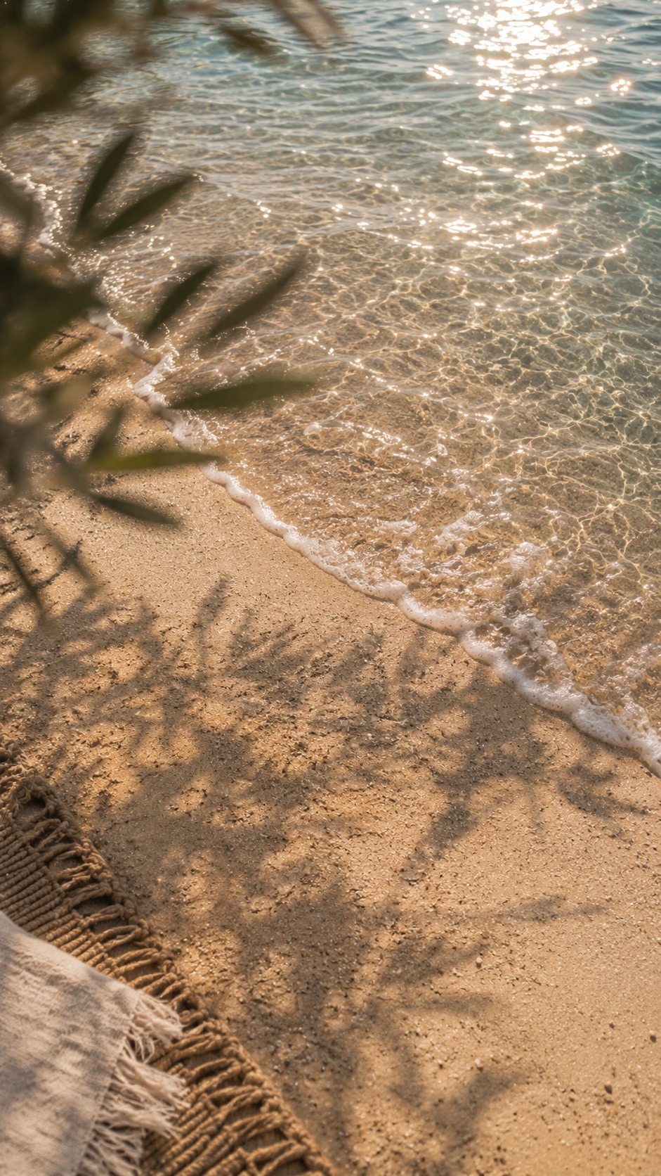 Clear water and shoreline detail