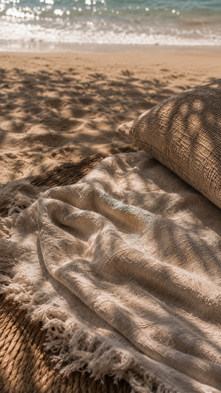 Soft beach styling by the shoreline